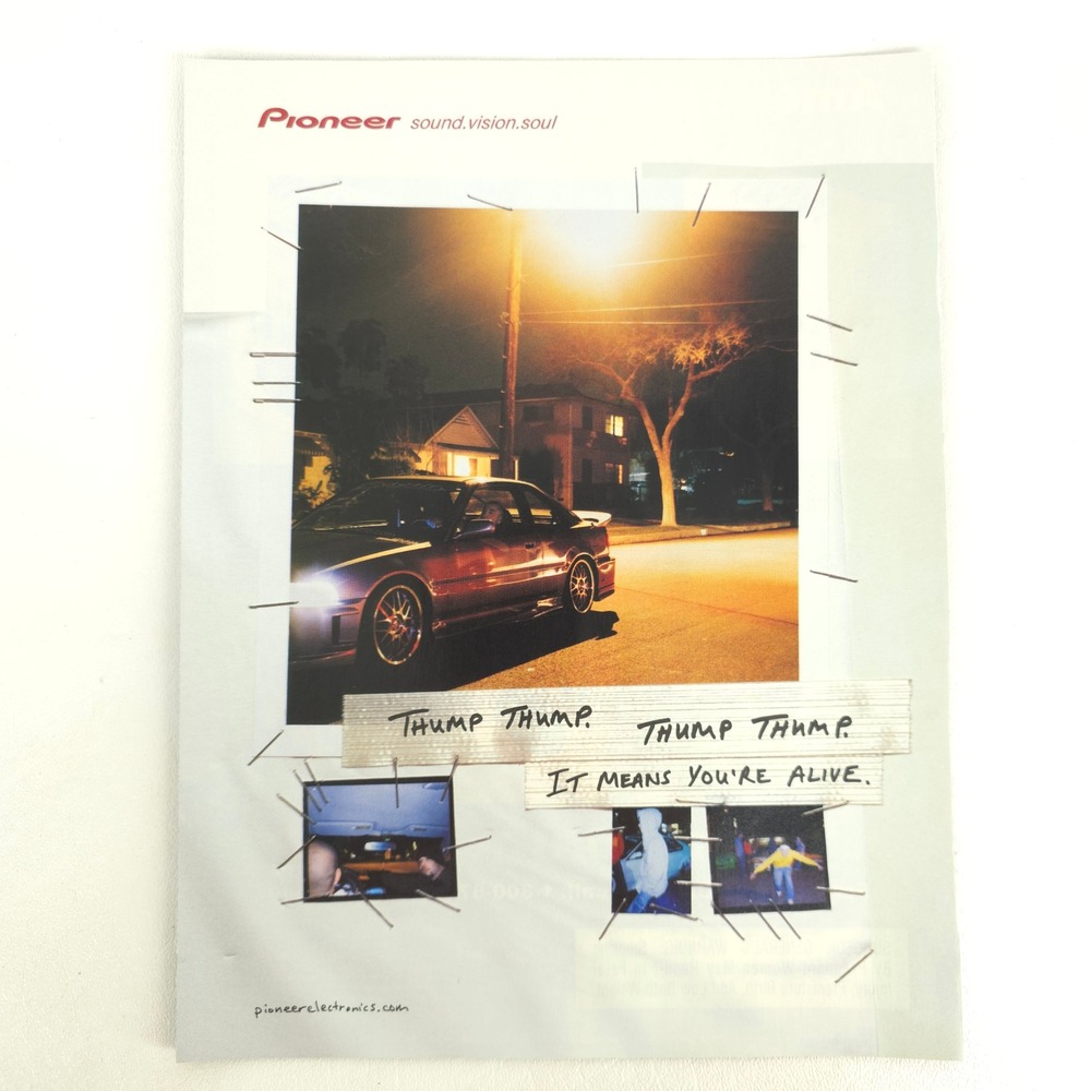 Pioneer Car Audio Vintage Print Ad 2001 Maxim JDM Import Tuner Street Scene Y2K